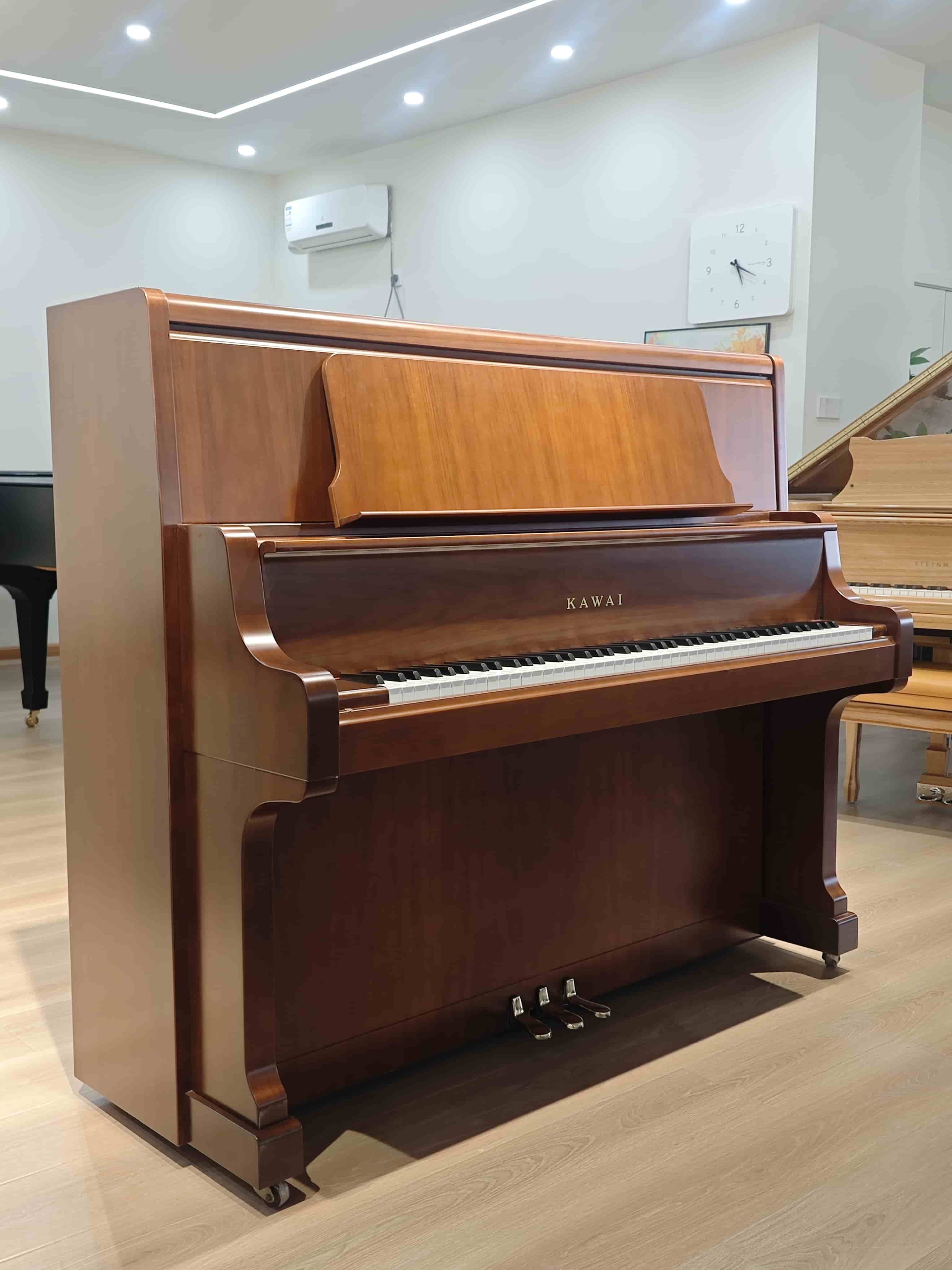 图片[6]-KAWAI卡瓦依KL-70W特制红木琴棰大谱架设计偏古典风中古实木钢琴